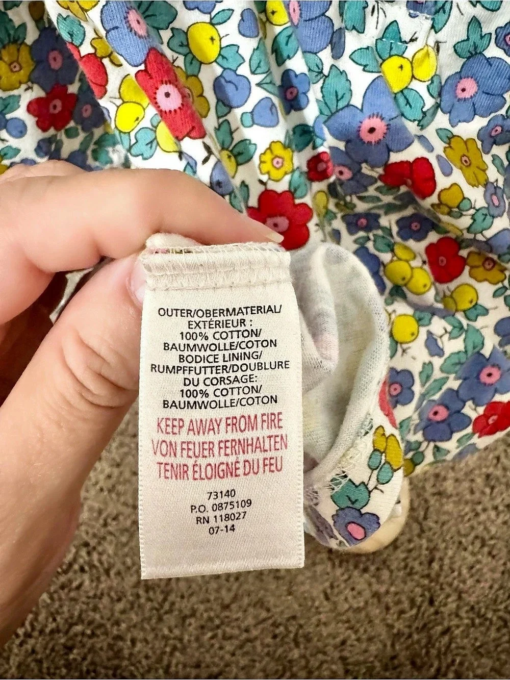 Baby Boden Girls Floral Cotton Dress 12-18 Months